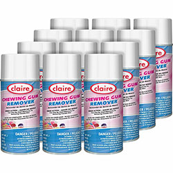 Claire Chewing Gum Remover, Spray, 12 fl oz (0.4 quart), Cherry Scent, 12/Carton