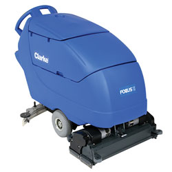 Clarke FOCUS® II Cylindrical 28 Mid-size Autoscrubber, 312 Ah Maint-free (AGM) Batteries, Onboard Charger, Brushes and Chemical Mixing System