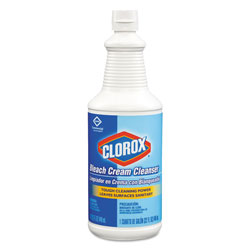 Clorox Bleach Cream Cleanser, Fresh Scent, 32 oz Bottle, 8/Carton