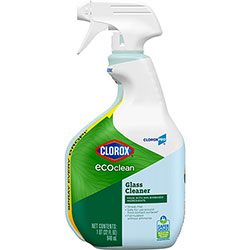 Clorox EcoClean Glass Cleaner Spray - Spray - 32 fl oz (1 quart) - Green, Blue