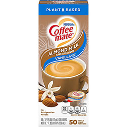 Coffee-Mate® Almond Milk Vanilla Liquid Creamer - 0.38 fl oz (11 mL) - 50/BoxTub