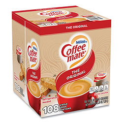 Coffee-Mate® Liquid Coffee Creamer, Original, 0.38 oz Mini Cups, 108/Carton