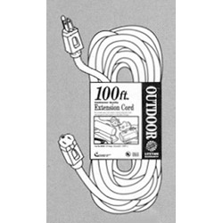 Coleman Cable Vinyl Extension Cord, 100 ft, 1 Outlet