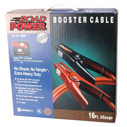 Coleman Cable Automotive Booster Cables, 4/1 AWG, 20 ft, Red