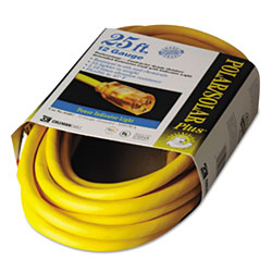 Coleman Cable Polar/Solar® Extension Cord, 25 ft, 1 Outlet, Yellow