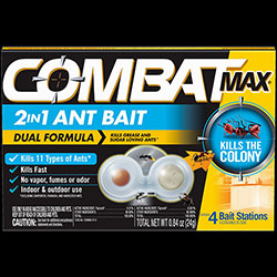 Combat Max 2-in-1 Ant Bait, 4/Pack, 8 Packs/Carton