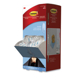 Command® Clear Hooks and Strips, Plastic, Medium, 50 Hooks with 50 Adhesive Strips per Carton