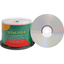 Compucessory DVD R, 4.7GB Capacity, 8X Recording Speed, 50/Pack