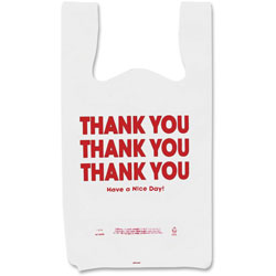 Consolidated Stamp 063036 Thank You Printed .5 mil Plastic Bags, 11" x 6" x 22"