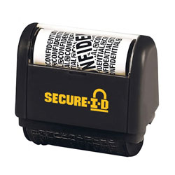 Consolidated Stamp Secure-I-D Personal Security Roller Stamp -  inCONFIDENTIAL in - 1.50 in Impression Length - Black - 1 / Pack