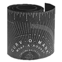Contour Wrap-A-Round® Ruler, XX-Large, 5 in W x 9 ft L, Cold/Heat Resistant, Black