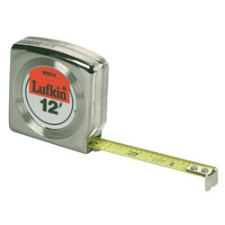 Cooper Hand Tools Mezurall® Measuring Tapes, 1/2 in x 12 ft, Chrome