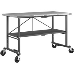 Cosco Commercial SmartFold Portable Workbench - Four Leg Base - 4 Legs x 52 inx 25.50 in, 34.70 in Height