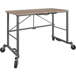Cosco Smartfold Portable Work Desk Table, 51.40 in x 26.50 in,55.45 in Height, Brown