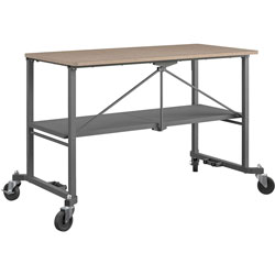 Cosco Smartfold Portable Work Desk Table - Rectangle Top - Four Leg Base - 4 Legs x 51.40 inx 26.50 in, 34 in,