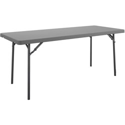 Cosco Zown Corner Blow Mold Large Folding Table 4 in x 60 in, 29.25 in, - Gray