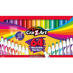 Cra-Z-Art® Markers, Broadline, Washable, 64 Colors, 4Bx, Ast