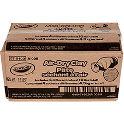 Crayola Air-Dry Clay - Classroom, Room - 4 / Pack - Assorted