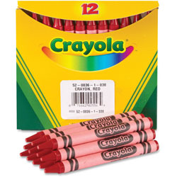 Crayola Bulk Crayons, 12/BX, Red