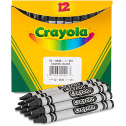 Crayola Bulk Crayons, 24BX/CT, Black