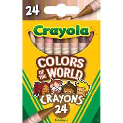 Crayola Color World Crayons, 1.1 in Length, Assorted, 24/Pack