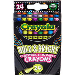 Crayola Construction Paper Crayons - Art, Paper, Cardboard - 1 Pack - Assorted