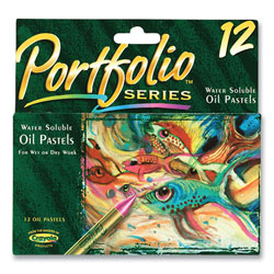 Crayola Portfolio Series Oil Pastels, 12 Assorted Colors, 12/Pack
