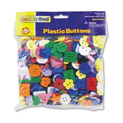 Creativity Street Plastic Button Assortment, 1 lb, Assorted Colors/Sizes (CKC6120)