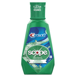 Crest® Scope Mouthwash, Mint Flavor, Liter Bottle, 6/Case