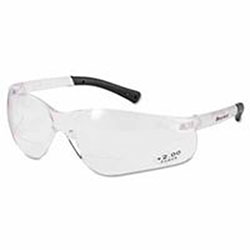 Crews BearKat® BK1 Series Bifocal Readers Safety Glasses, Clear Lens, 2.0 Dipter, Clear Frame