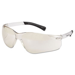 Crews BearKat® BK1 Series Safety Glasses, Indoor/Outdoor Clear Mirror Lens, Duramass® Scratch-Resistant, Clear Frame