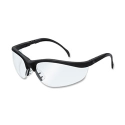 Crews Klondike® KD1 Series Protective Eyewear, Clear Lens, Polycarbonate, Black Frame