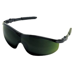 Crews ST1 Series Protective Eyewear, Green Lens, Polycarbonate, Filter 5.0, Black Frame