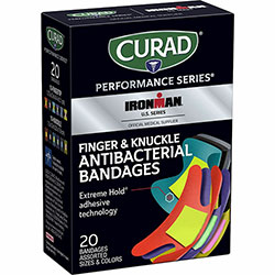 Curad Finger/Knuckle Antibacterial Bandage, Assorted Sizes