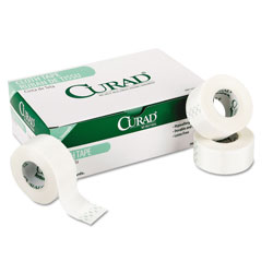 Curad First Aid Cloth Silk Tape, 1 in Core, 2 in x 10 yds, White, 6/Pack