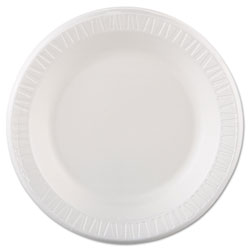 Dart Quiet Classic Laminated Foam Dinnerware, Plate, 10 1/4 in, White, 125/Pk, 4 Pks/Cs