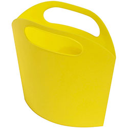 Deflecto Antimicrobial Kids Mini Tote Yellow - External Dimensions: 8 in x 5.4 in Depth x 2 in, - Plastic - Yellow - For Art Supplies, Crayon
