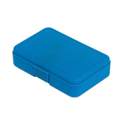 Deflecto Antimicrobial Pencil Box, 7.97 x 5.43 x 2.02, Blue