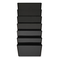Deflecto EZ Link Stackable DocuPocket, 7 Sections, Letter Size, 13 in x 4 in x 14 in to 19 in, Black