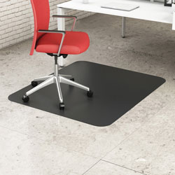 Deflecto Rectangular Chairmat, Hard Floor, 46 inx60 in, Black