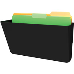 Deflecto Recycled Docupocket Wall File, 8.5 in x 11 in, Black