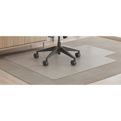 Deflecto SuperMat Plus Chairmat - Medium Pile Carpet, Home Office, Commercial - 48 in Length x 36 in x 0.50 in Thickness - Rectangle - Polyvinyl Chloride (PVC) - Clear