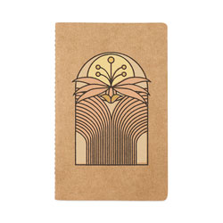 Denik Kraft Collection Layflat Softcover Notebook, Desert Bloom Artwork, 1 Subject, College Rule, Desert Sand, 8 x 5, 72 Sheets