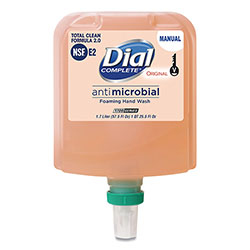 Dial Antibacterial Foaming Hand Wash Refill for Dial 1700 V Dispenser, Original, 1.7 L, 3/Carton