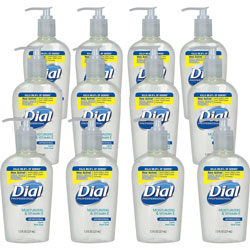 Dial Antibacterial Liquid Hand Soap for Sensitive Skin, Floral, 7.5 oz Pump, 12/Carton