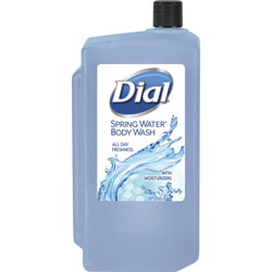 Dial Spring Body Wash Dispenser Refill, Spring Water Scent, 33.8 fl oz (1000 mL), Bacteria Remover, Body, Residue-free