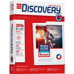 Discovery Multipurpose Paper, 8-1/2 in x 11 in, 20Lb, 97 GE, 40CT/PL, WE