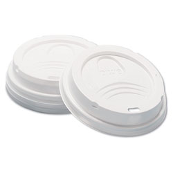Dixie Dome Hot Drink Lids, 8oz Cups, White, 100/Sleeve, 10 Sleeves/Carton (DIXD9538)