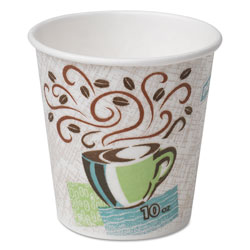 Dixie PerfecTouch Paper Hot Cups, 10 oz, Coffee Haze, 1000/Carton