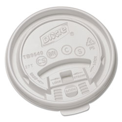 Dixie Plastic Lids for Hot Drink Cups, 10oz, White, 1000/Carton (DXETB9540)